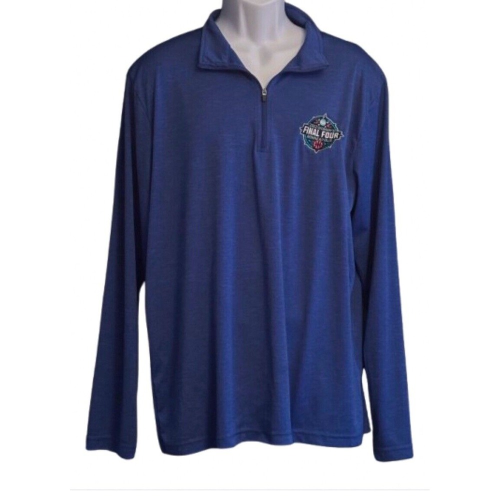NCAA Final Four Minneapolis Women's Long sleeve quarter zip  Blue‎ XL